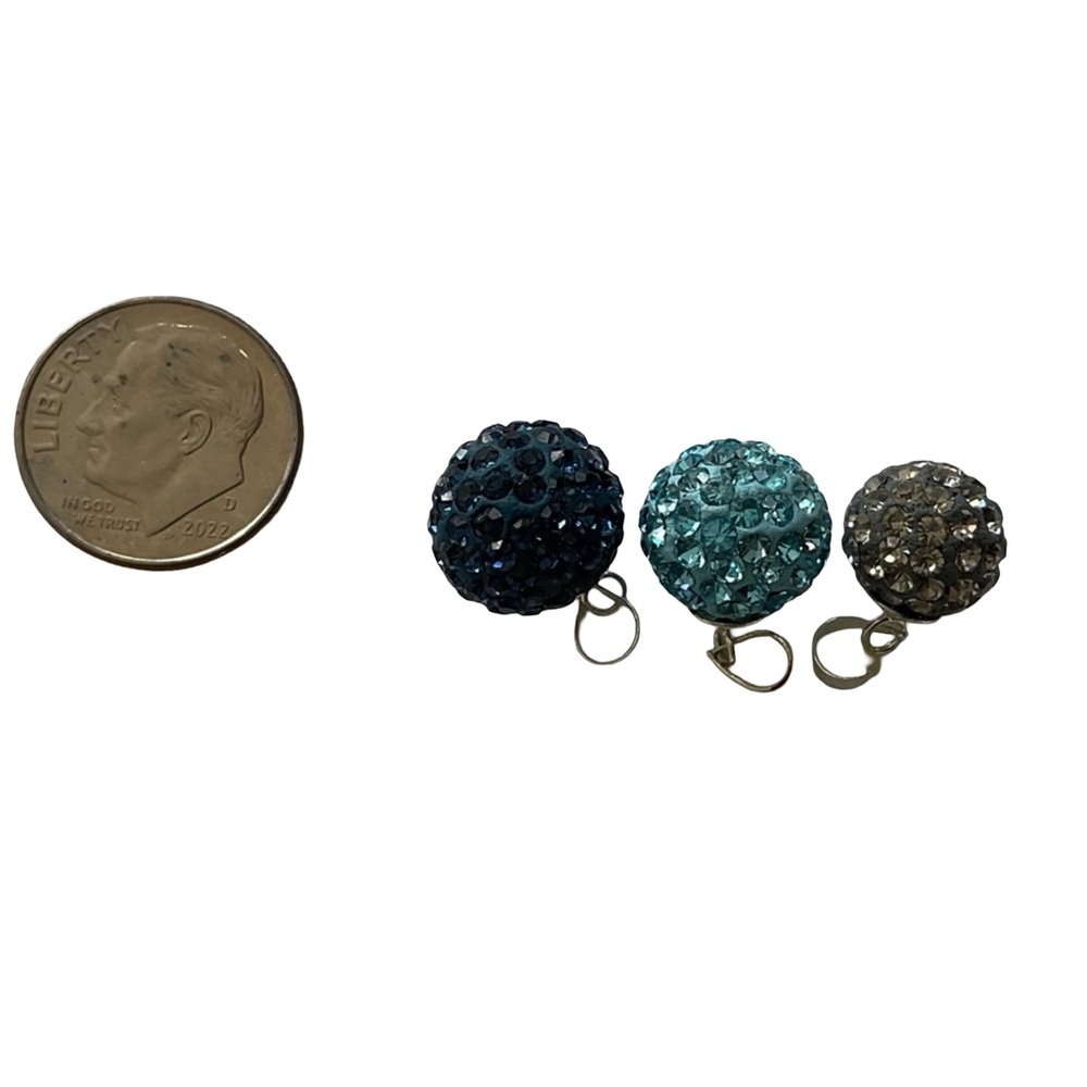 Set of 3 Pendants | Aqua Blue, Navy Blue, Gray | Brand New - Picture 5 of 6